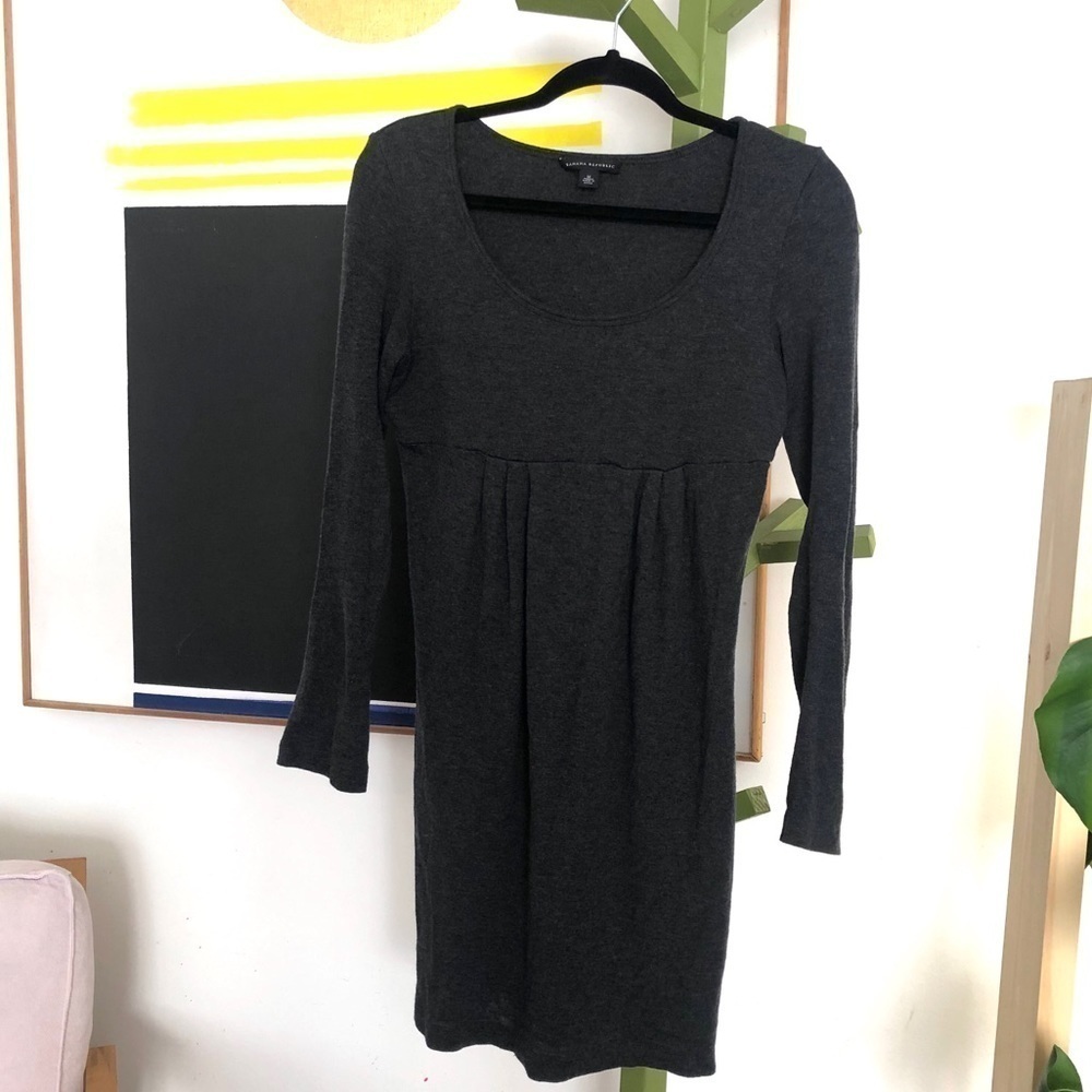Banana Republic empire waist wool blend dress med.